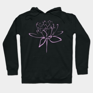 Lotus Flower Calligraphy (Lavender) Hoodie